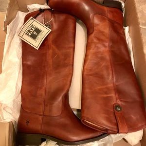 Frye Boots Melissa Button cognac